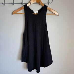 Wilfred Free Aritzia Women's Trapeze Tank Top Summer Black Medium Festival Beach